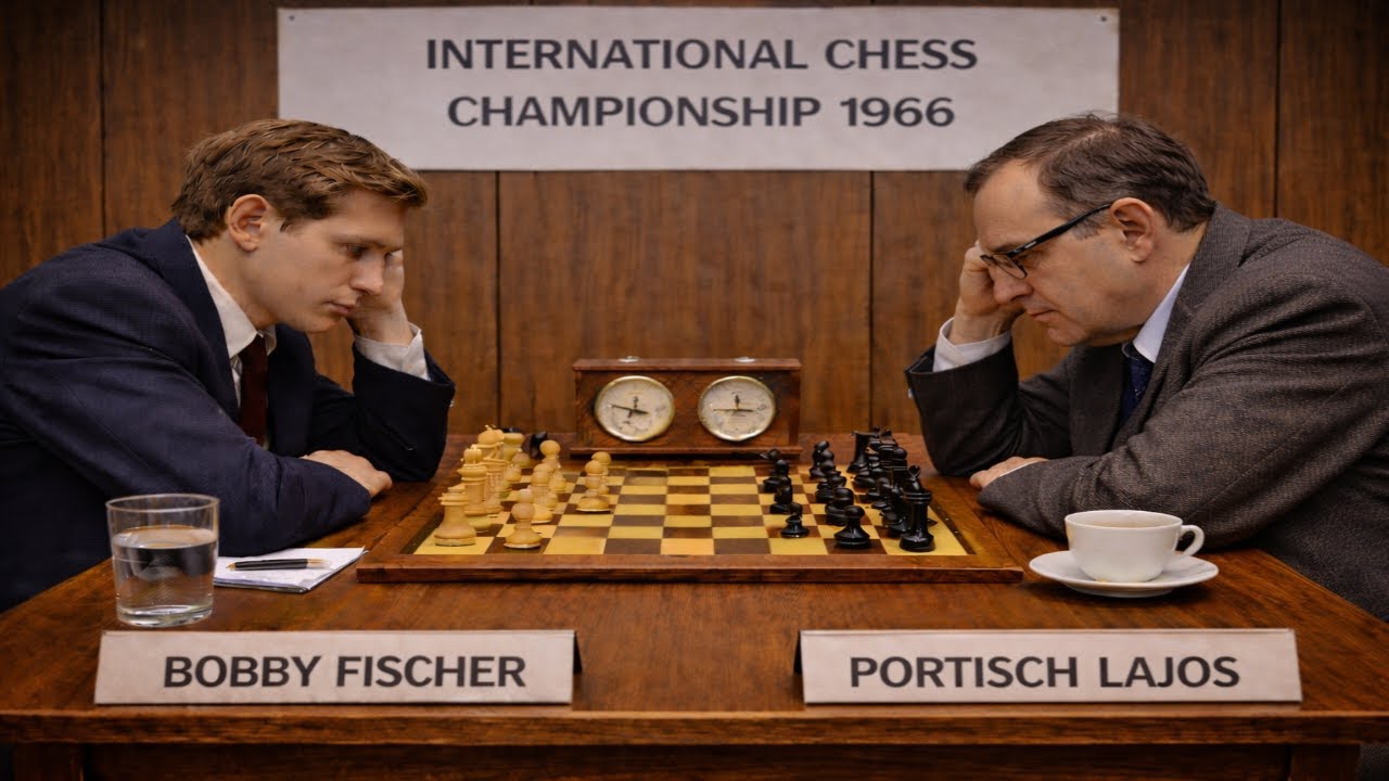 Bobby Fischer vs Portisch Lajos *. It Santa Monica (USA) 1966