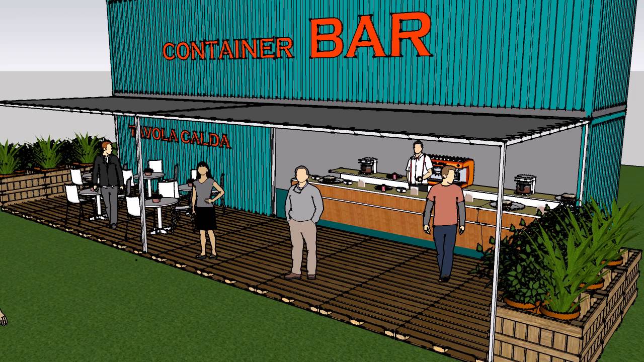 Container Modificati, bar panini tavola calda piadine pub birra