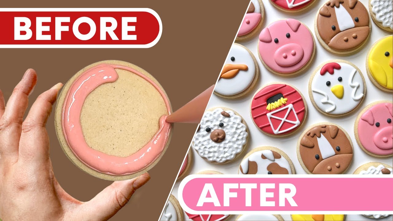 8 of the Cutest Barnyard Animals Cookies ~ Satisfying Cookie Decorating