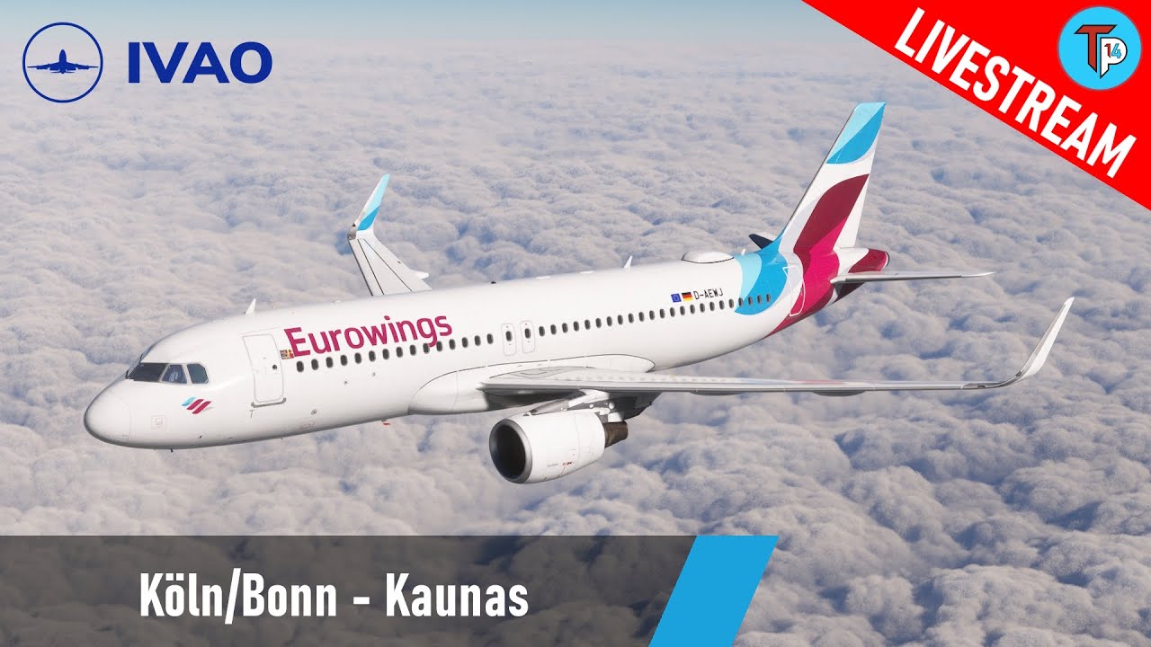 Flight Simulator 2020 | Köln/Bonn - Kaunas (Notlandung in Malbork) | Airbus A320 | Eurowings | IVAO