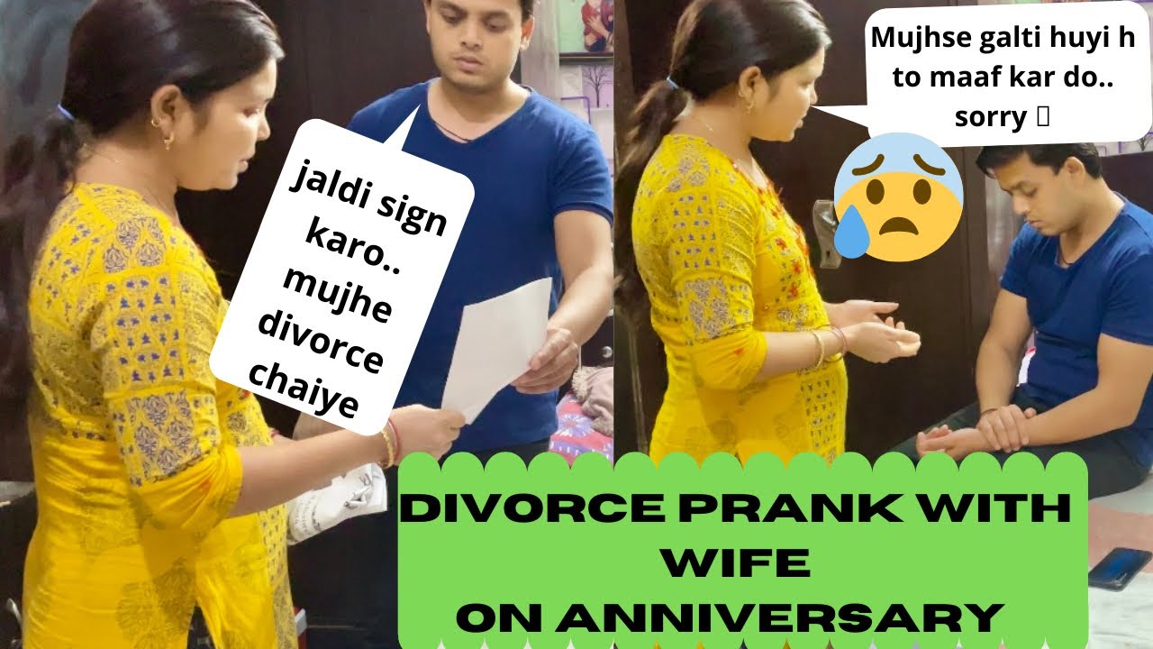 Divorce prank on wife at anniversary || prank gone wrong || @Rishu Ronnie Vlogs