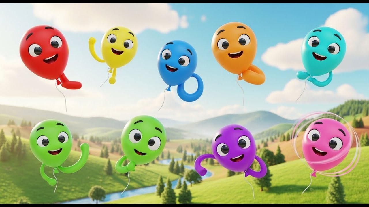 Ocho Pequeños Globos de Juguete Drift Drift | Canciones de Colores y Números
