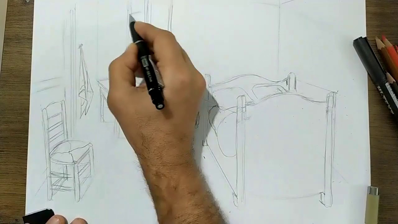 Oda içi perspektif Van Gogh