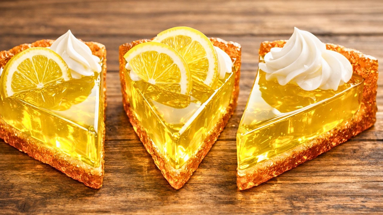 🍋💎 Which Glass Lemon Tart Slice Would You Cut First? 🔪 Ultra Satisfying Crystal Dessert ASMR