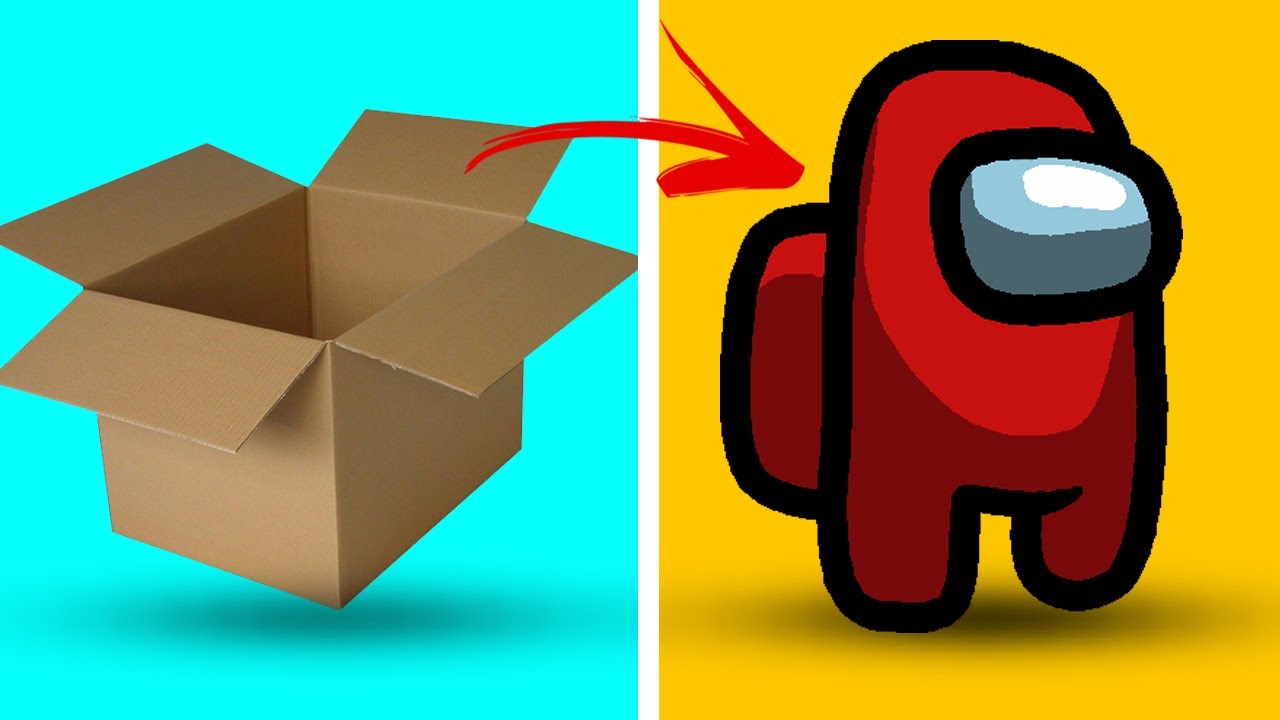 COMO HACER UN TRIPULANTE DE AMONG US CON CARTON!!
