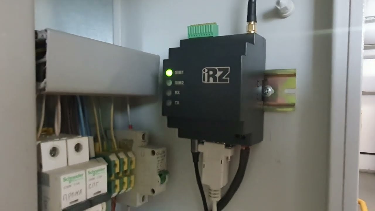 Узел учёта газа и модем iRZ