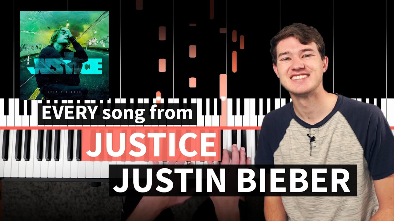 HOW TO PLAY EVERY SONG FROM JUSTICE BY JUSTIN BIEBER ON PIANO IN 20 MINUTES (tutorial with chords)