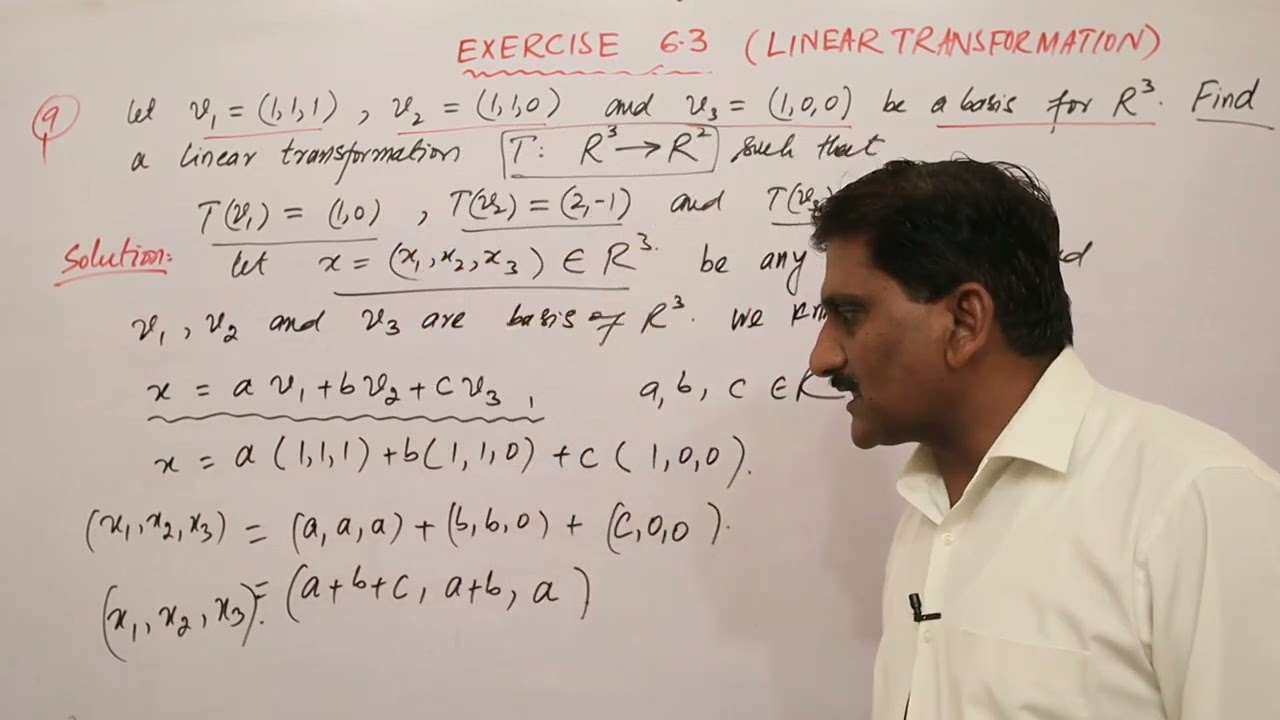 77.  Question 9 exercise 6.3 vector spaces |  Mathematical Methods by sm yusuf
