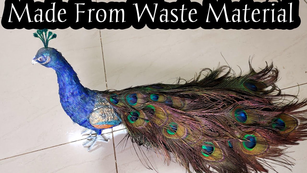 🦚 How to make Peacock | Peacock kaise banaen| Thermocol peacock making | mor kaise banaen