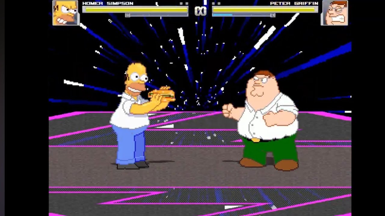 Homer Simpson VS. Peter Griffin (The Simpsons VS. Family Guy) | M.U.G.E.N