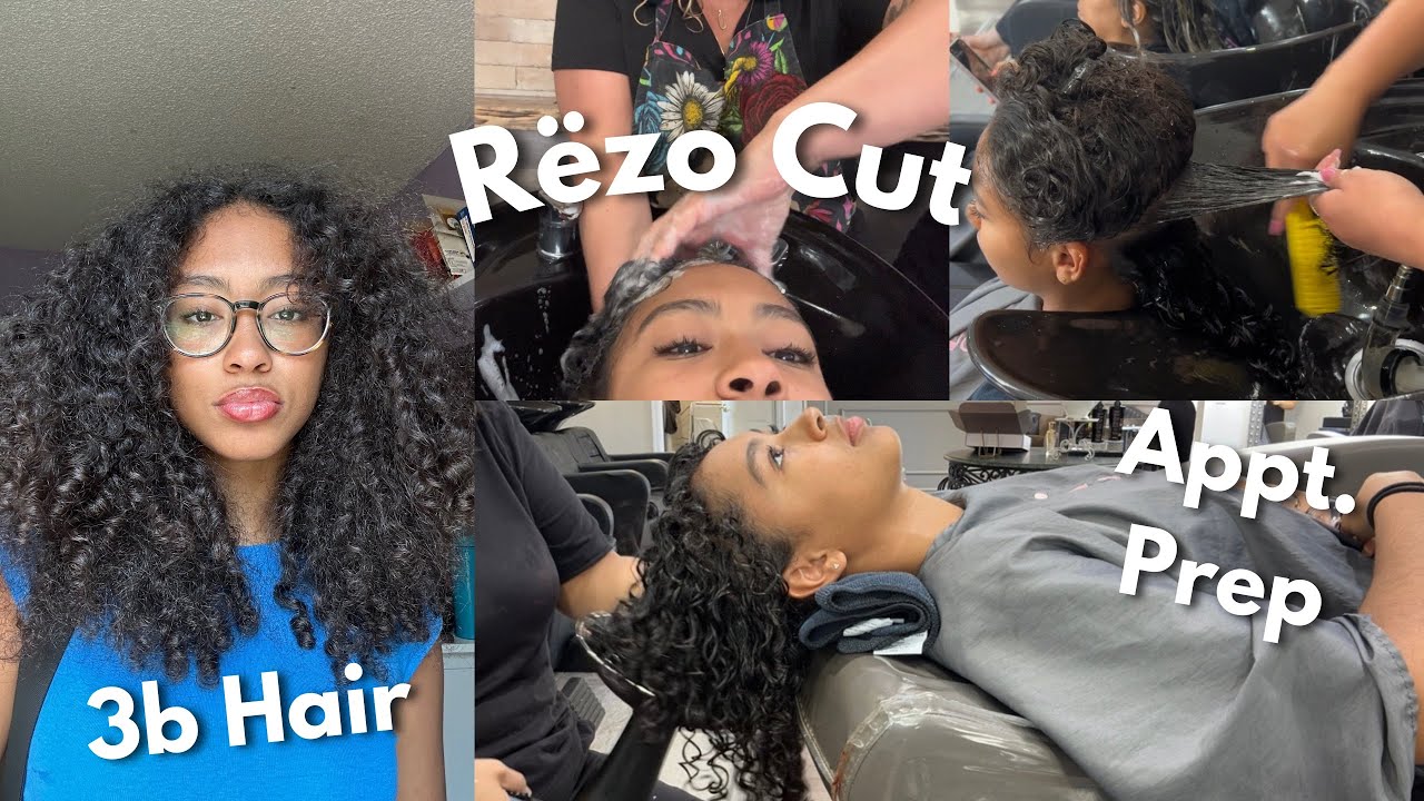 come get a rëzo cut with me! 3b Curly cut transformation, prep + wash + style