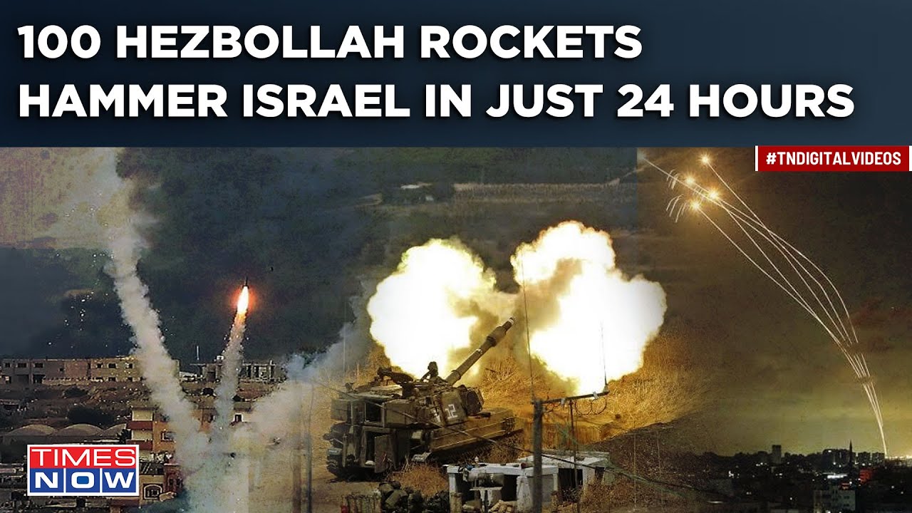 Hezbollah Fires 100 Rockets At Israel In 24 Hrs| Israeli Bases Targeted| IDF Reacts, Bombs Lebanon