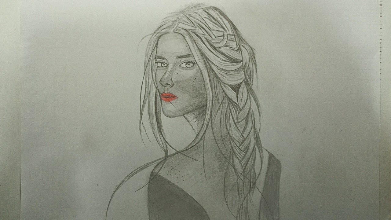 كيفية رسم فتاة جميلة بقلم رصاص / رسم سهل / How to draw a beautiful girl with a pencil / Easy drawing