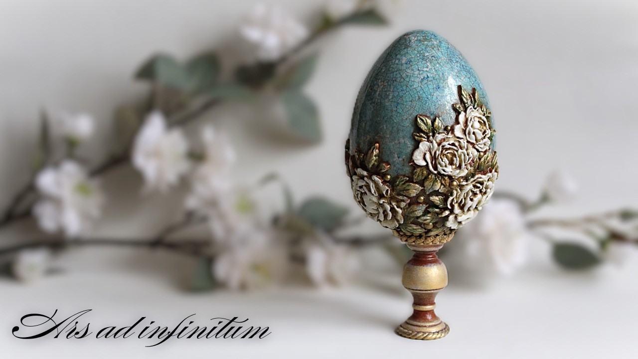 Easter egg with a spring aura. / Wielkanocne jajo z wiosenną aurą. Shabby chic.  Decoupage tutorial.