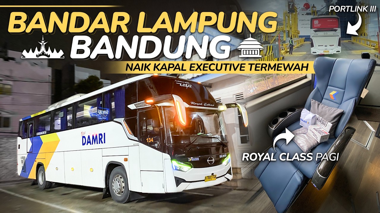Bisa Naik dan Turun di Pusat Kota👍🏻Trip Bus Pagi Bandar Lampung - Bandung DAMRI Royal Class