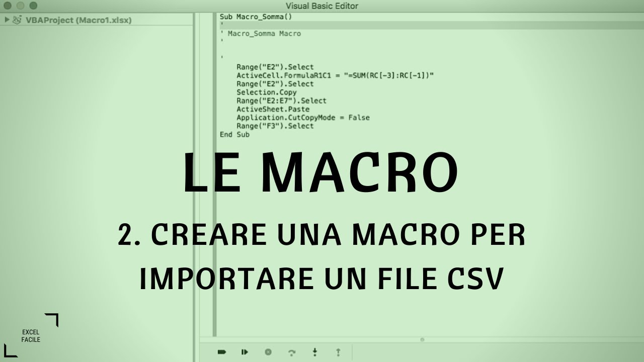Macro per importazione file .csv o .txt - Excel Facile