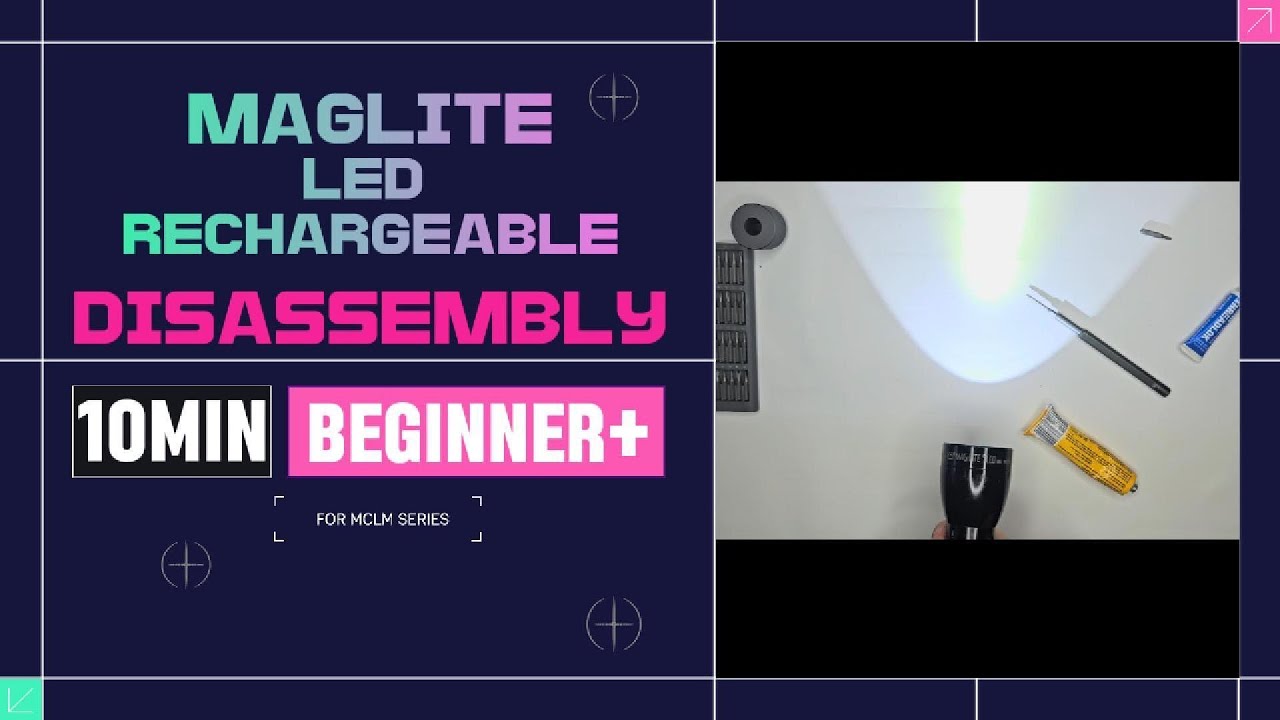 Maglite LED Rechargeable - Disassemby #MagliteLED #howtoopen #disassembly
