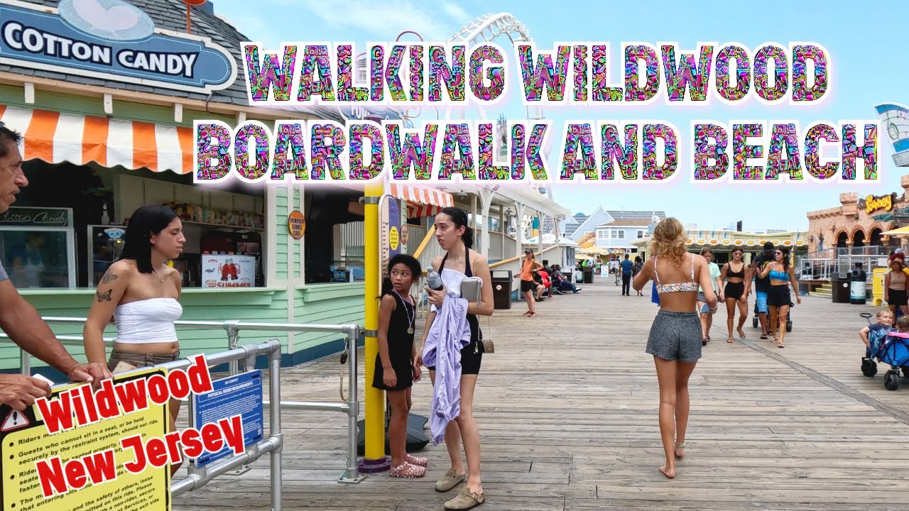 Here at THE JERSEY SHORE || WILDWOOD BOARDWALK & BEACH || Walking Tour || Rides || Shops || Pretty