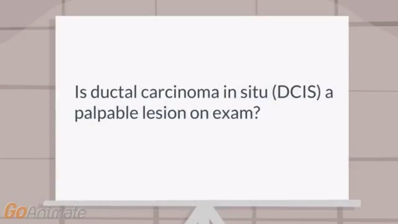 Is DCIS typically a palpable mass?