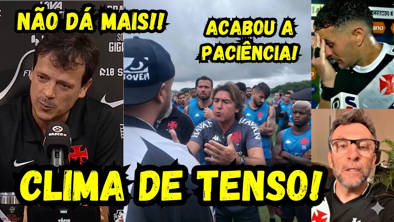 🚨 “ACABOU A PACIÊNCIA!” TORCIDA DO VASCO PARTE PRA CIMA DE FERNANDO DINIZ EM SÃO JANUÁRIO! 😱