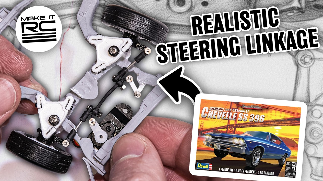 Electronics + Steering is Complete on the 69 Chevelle Plastic Model to RC Conversion 🔧