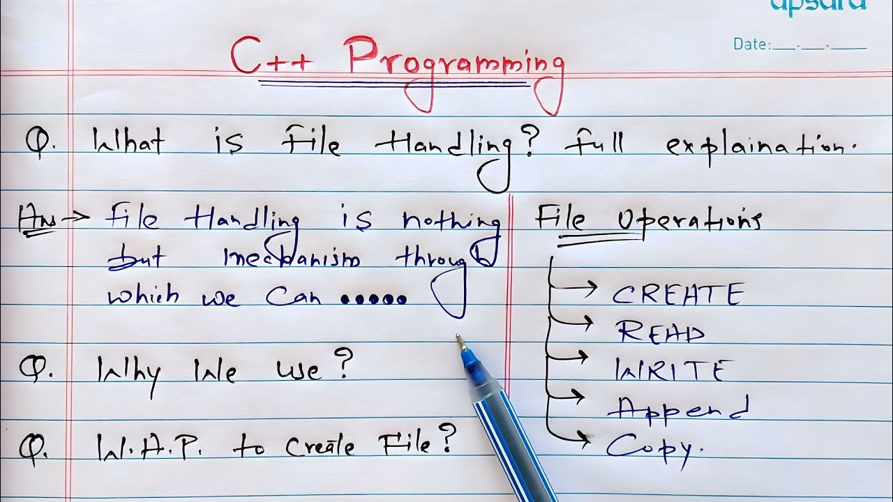 C++ File Handling | Learn Coding