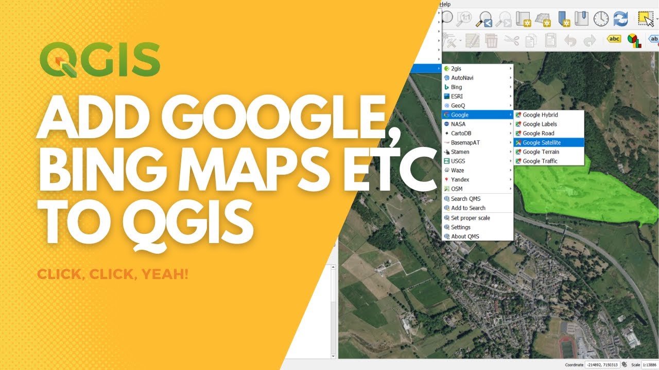 Add Google Maps, Bing Maps etc to QGIS