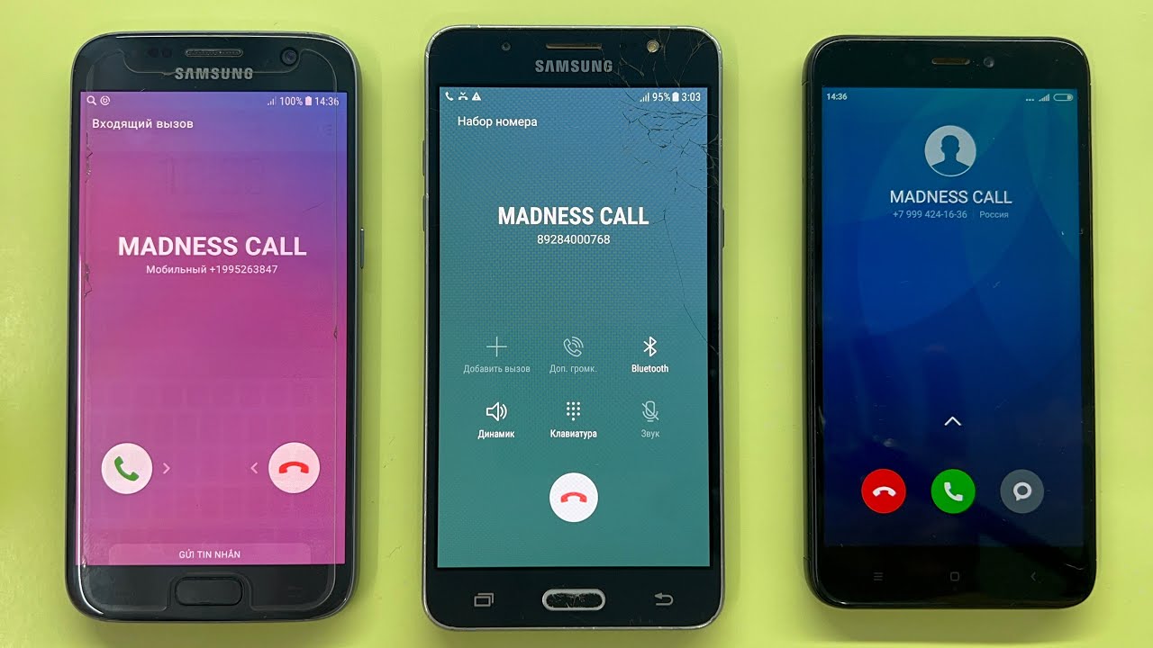 MADNESS INCOMING CALL & OUTGOING CALL Samsung Galaxy S7 and Xiaomi Redmi Note 4X and Samsung J5 2016