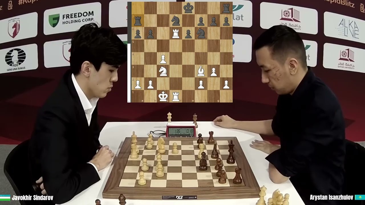 Javokhir Sindarov (2632) vs Arystan Isanzhulov (2403) - FIDE World Blitz Championship 2025