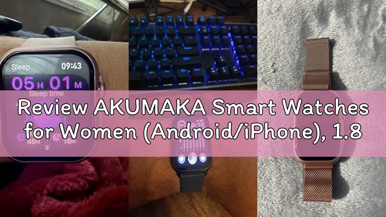 Review AKUMAKA Smart Watches for Women (Android/iPhone), 1.83" HD Smart Watch with Calls/Messages/No