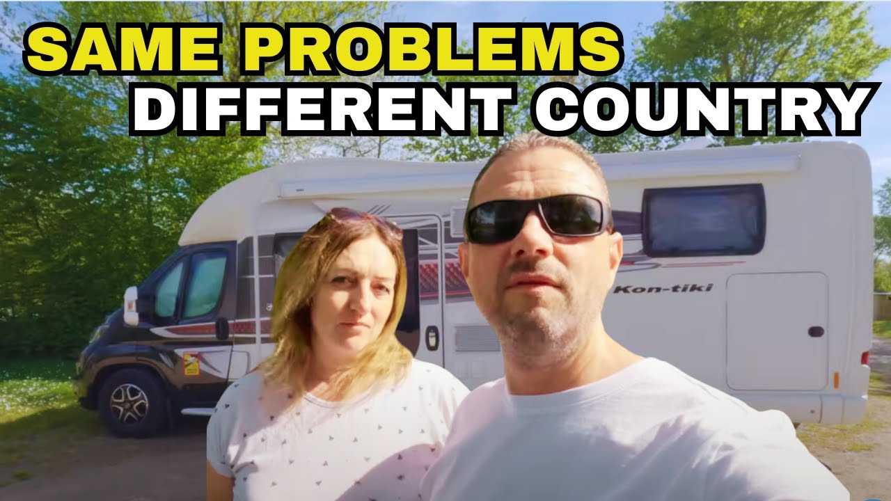 DRAMA at our FREE Motorhome Stopover in FRANCE