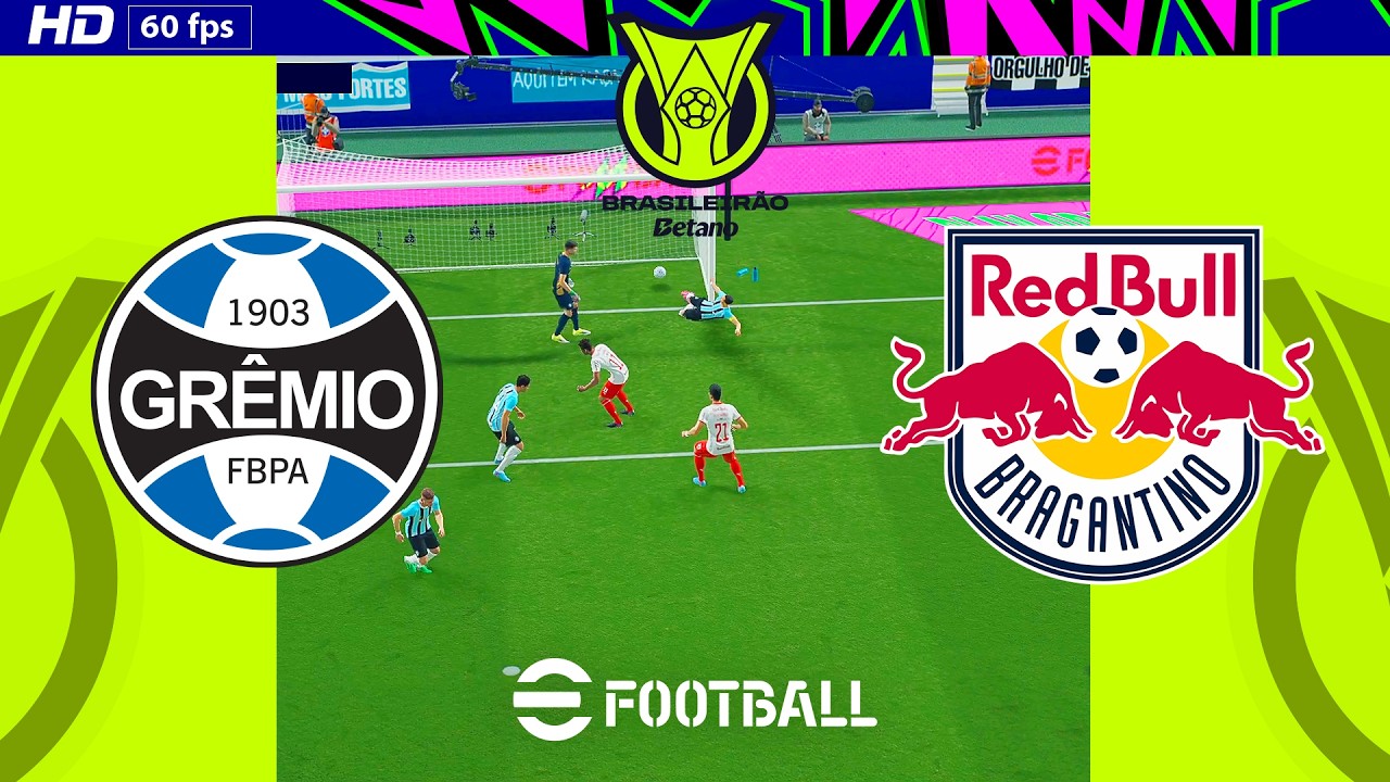 Gremio vs Bragantino - Brasil A Betano | PC [HD60] eFootball New Gameplay + Prediction