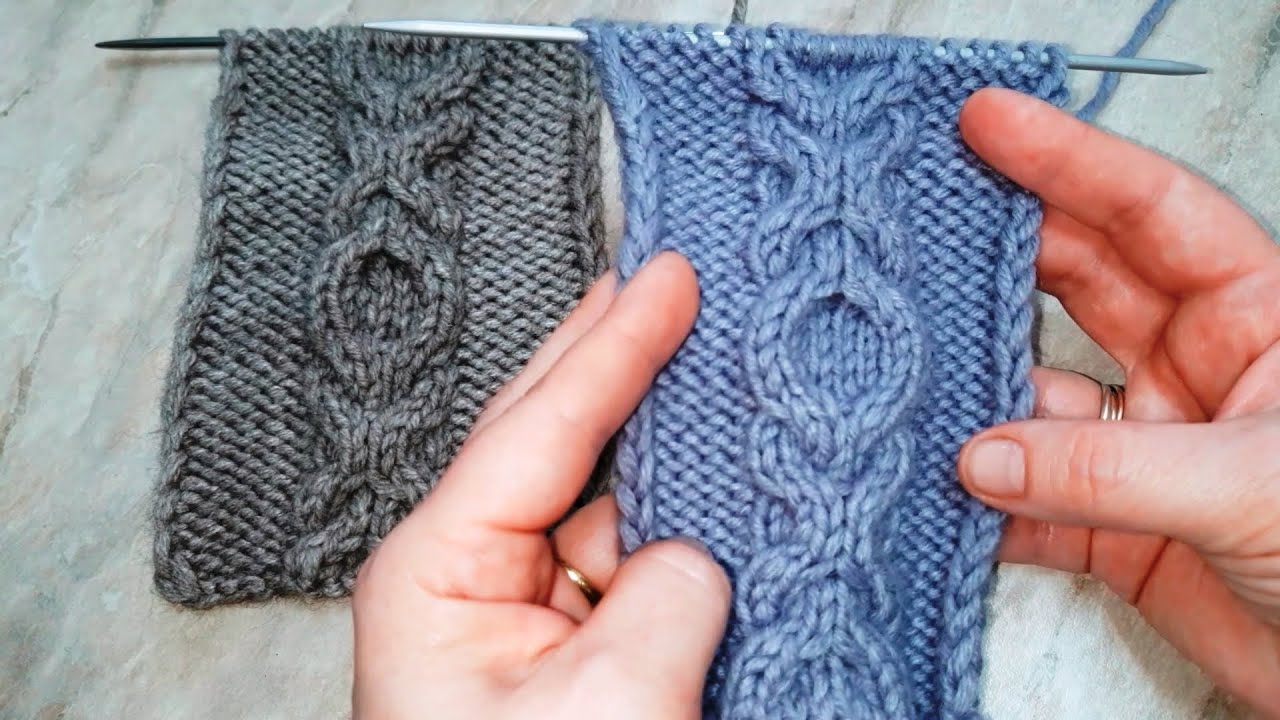 Узор коса из 8 петель. Pattern 