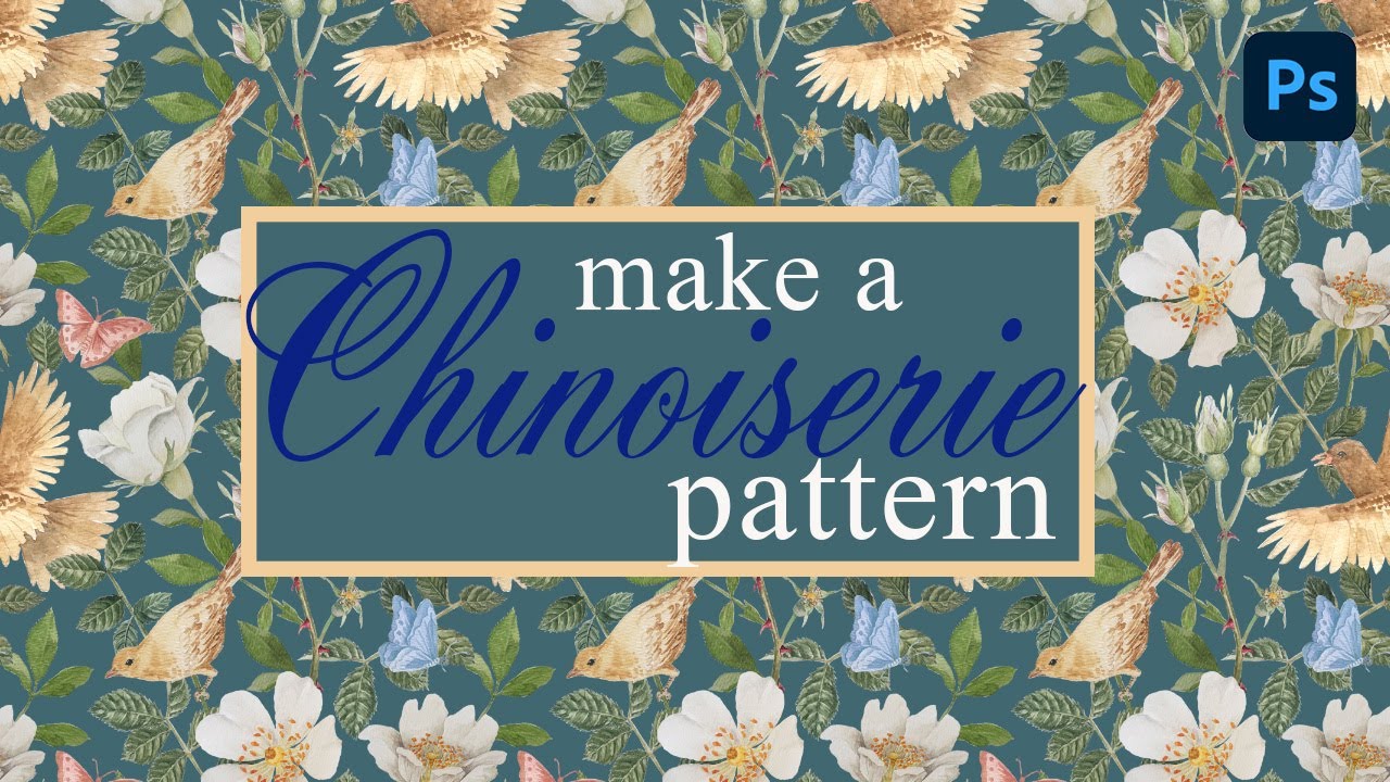 Make a Chinoiserie Pattern: Watercolour & Photoshop