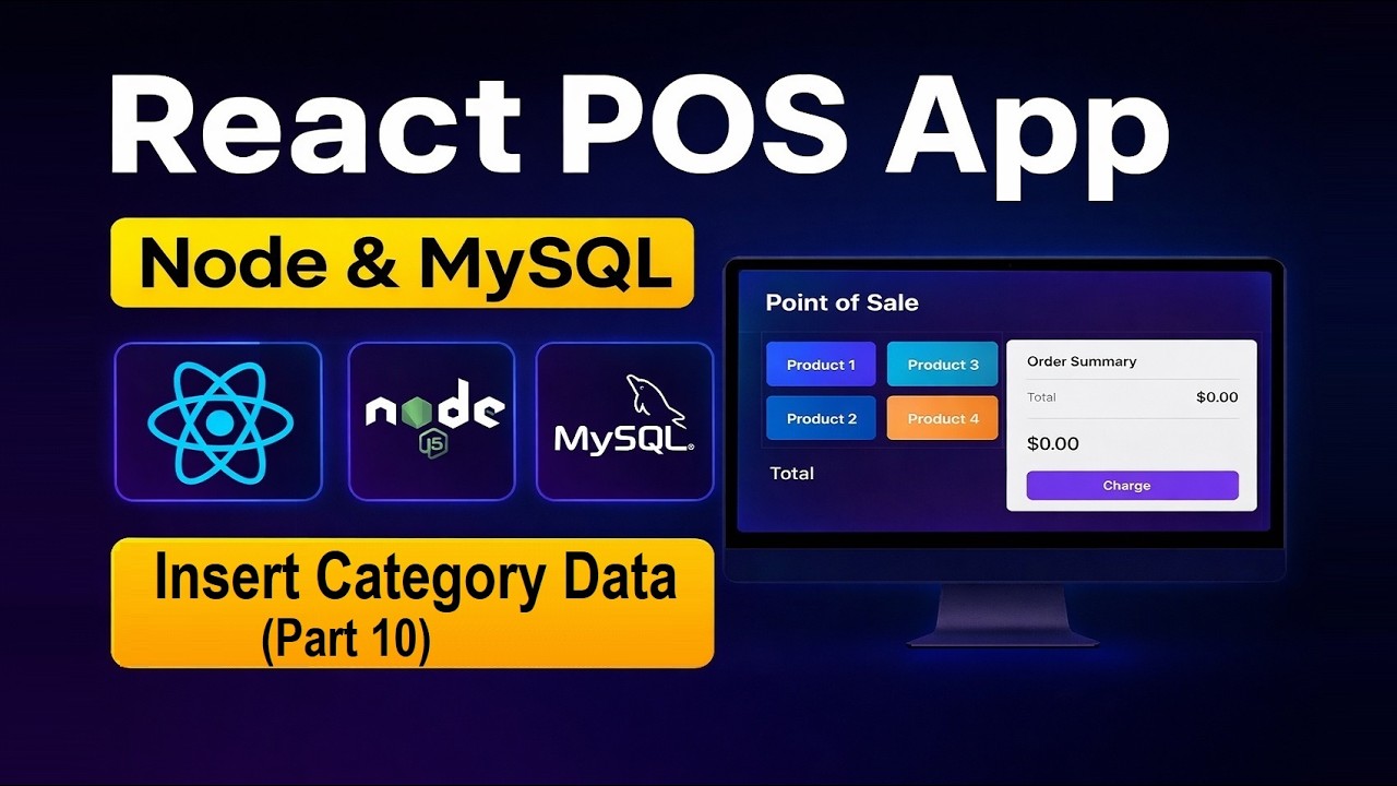 Приложение React POS – Вставка данных о категориях в MySQL (Часть 10)