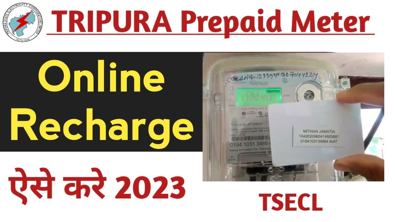 Tripura electric Prepaid Meter recharge online. TSECL Prepaid Meter.