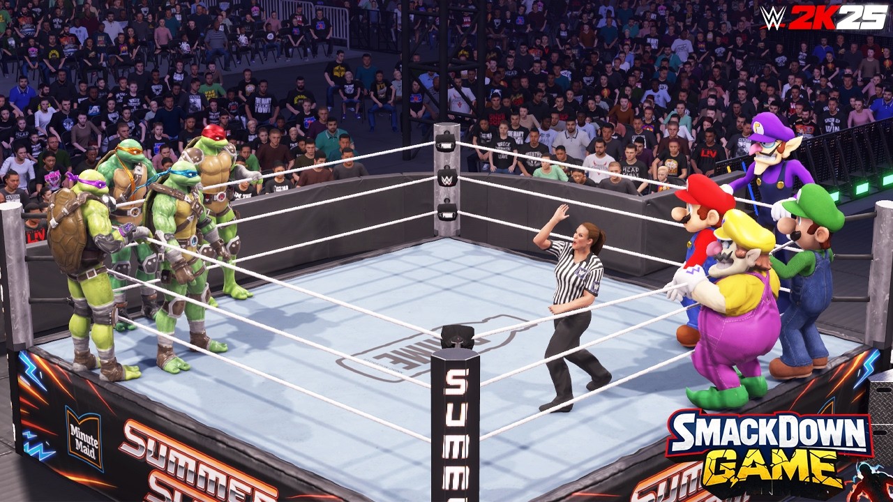 Mario Universe vs TMNT Universe - Ultimate Chaos Match WWE 2K25 