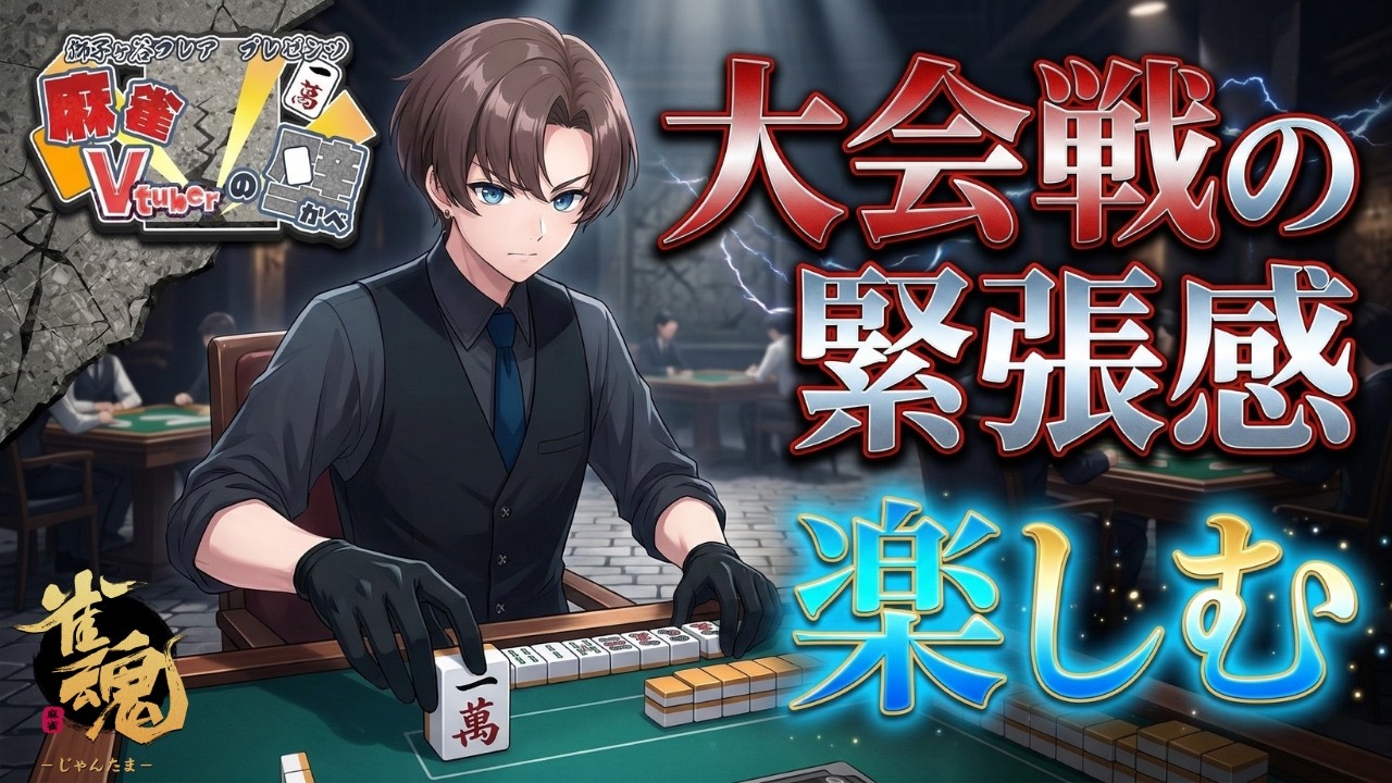 【麻雀Vtuberの壁】大会戦の緊張感を楽しむ【雀魂】