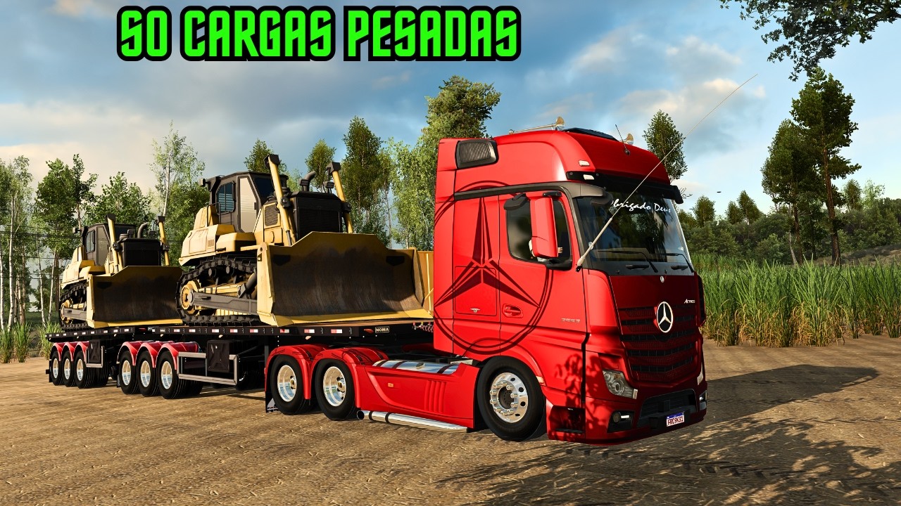 ETS 2 1.57 enfrentando as estradas de terra no mapa Mineiro