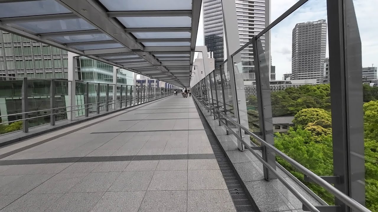 【Japan Walk】Hamamatsucho, Tokyo: Walk from JR Hamamatsucho sta. to Yurikamome Takeshiba sta.