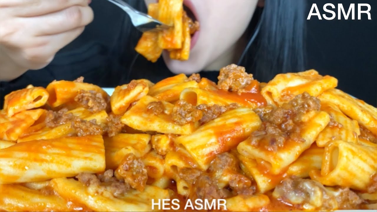 ASMR Cheesy Rigatoni Pasta  | MUKBANG (Eating Sounds)