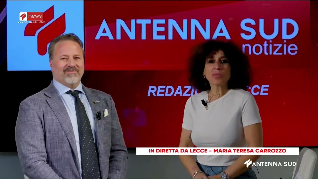 DIRETTA TG ANTENNA SUD PRESENTAZIONE PUNTATA DI TUTELATI CON IL PRES  MOVIMENTO CONSUMATORI MAGLIE