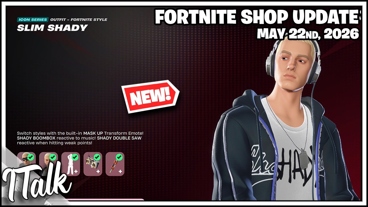 Магазин Fortnite: ЭМИНЕМ ВЕРНУЛСЯ И НОВАЯ ЭМОЦИЯ! [22 мая 2026 г.] (Fortnite, глава 7)