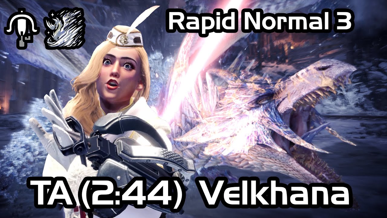 [MHW:Iceborne] Lightbreak Gun LBG (Rapid Normal 3) vs Velkhana. TA Rules Solo ( 2:44 )