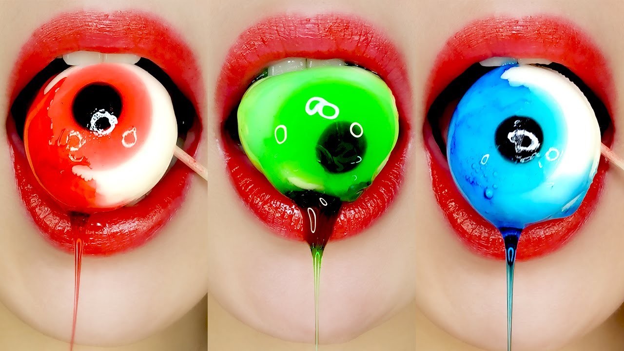 EYEBALL JELLY👁️& HONEY EATING SOUNDS [ASMR MUKBANG]