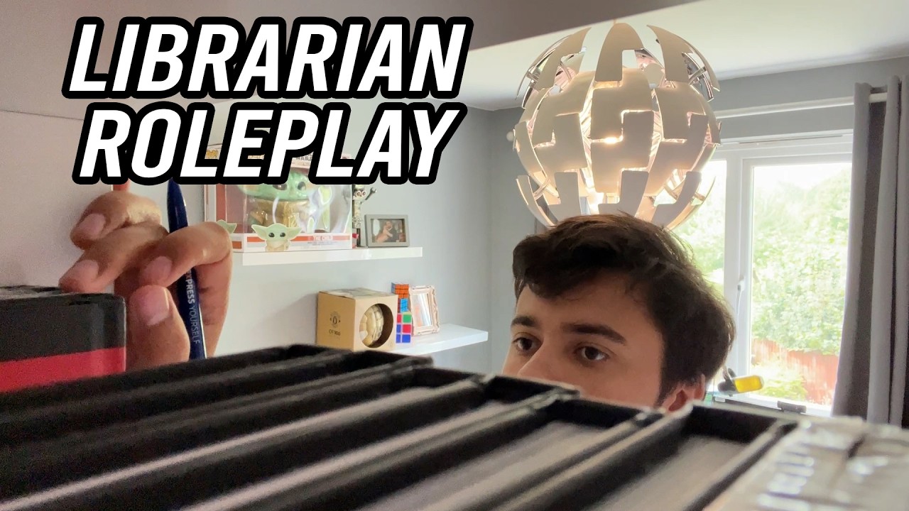 ASMR Librarian Roleplay | Keyboard typing triggers, writing, page turning, counting, soft spoken