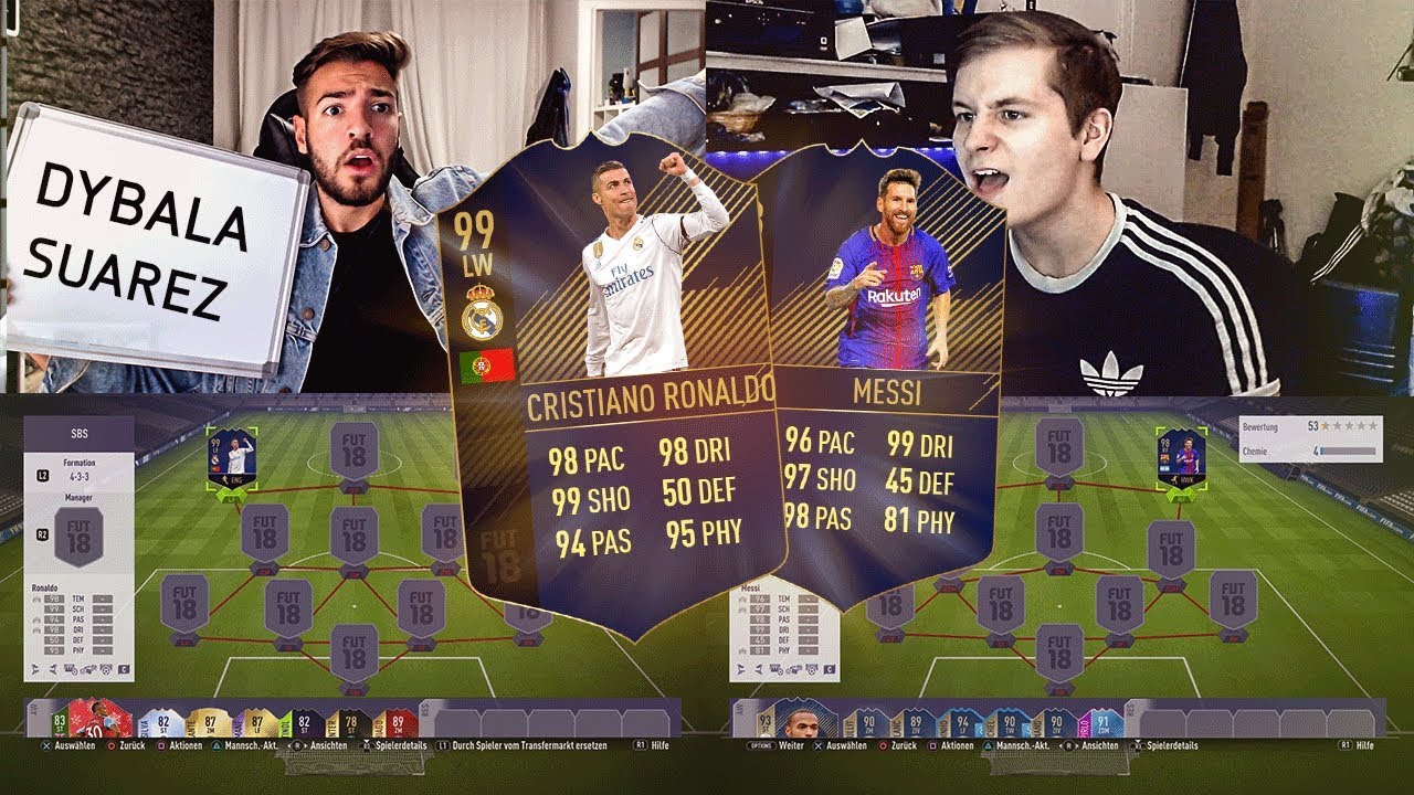 FIFA 18: TOTY RONALDO VS MESSI ESKALIERT Squad Builder Battle 😱💎Ultimate Team Wakez vs Realfifa 🔥