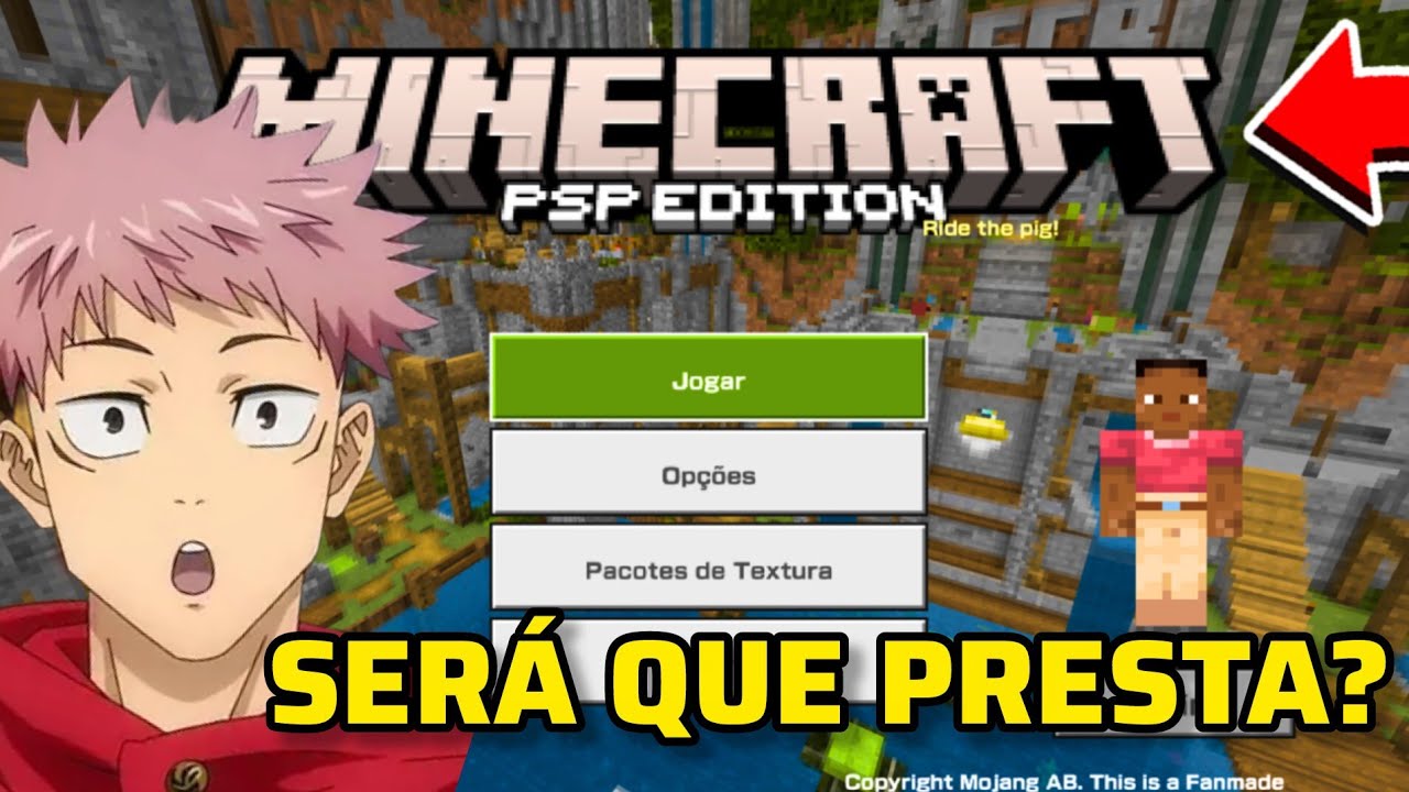 TESTEI O INCRÍVEL MINECRAFT DE PSP ( BOM DEMAIS )