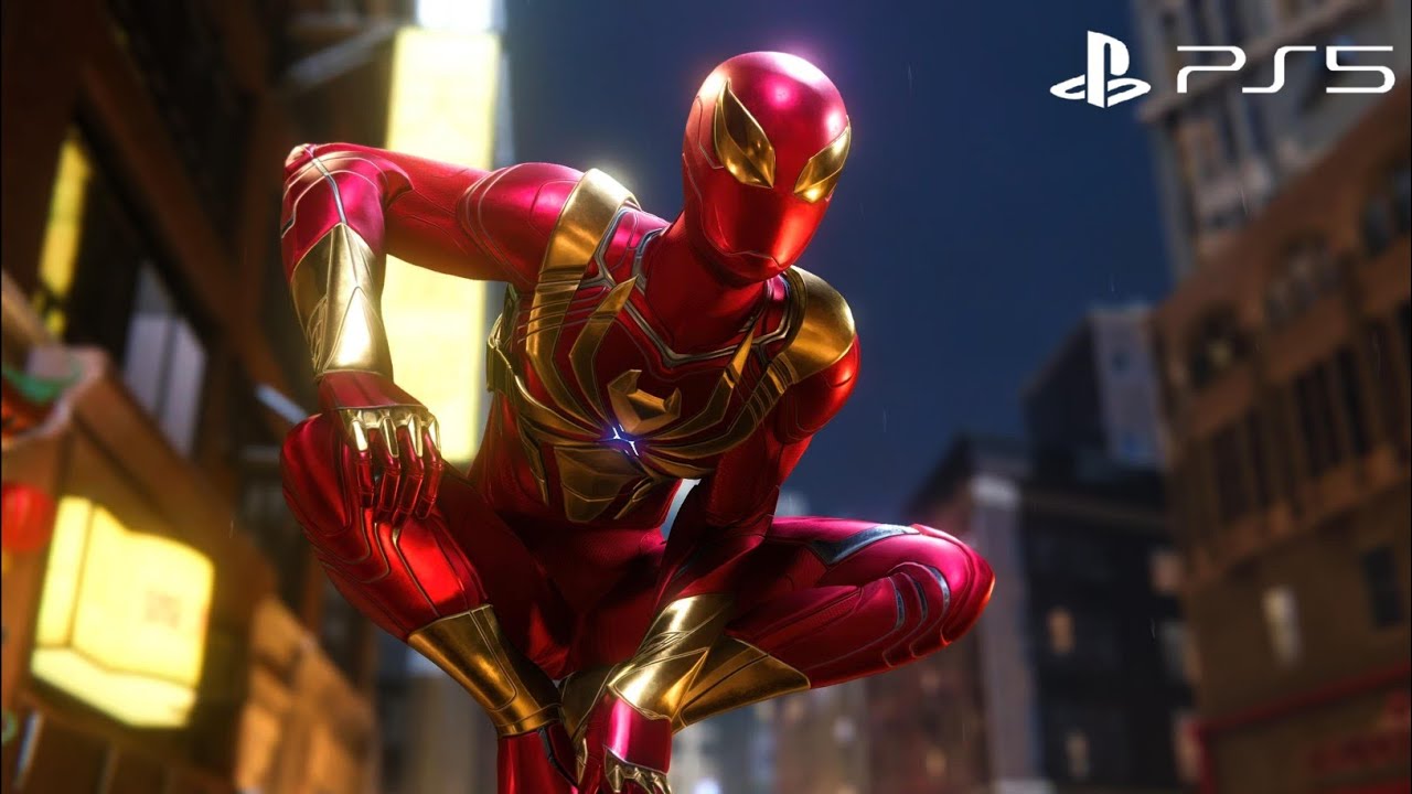 Marvel Spiderman - Classic Iron Spider Suit VS Shocker Full Boss Fight (4K 60FPS HDR)