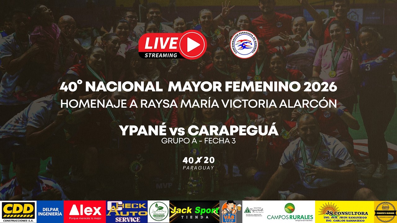 YPANÉ vs CARAPEGUÁ | FEMENINO | 40° NACIONAL DE HANDBALL ASUNCIÓN 2026
